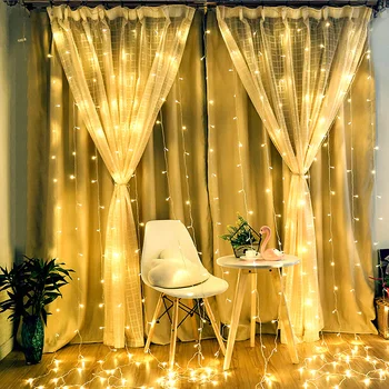 LED Curtain Icicle String Lights Outdoor Christmas Fairy Garland Light for Home Window Wedding Bedroom Party Garden Decoration