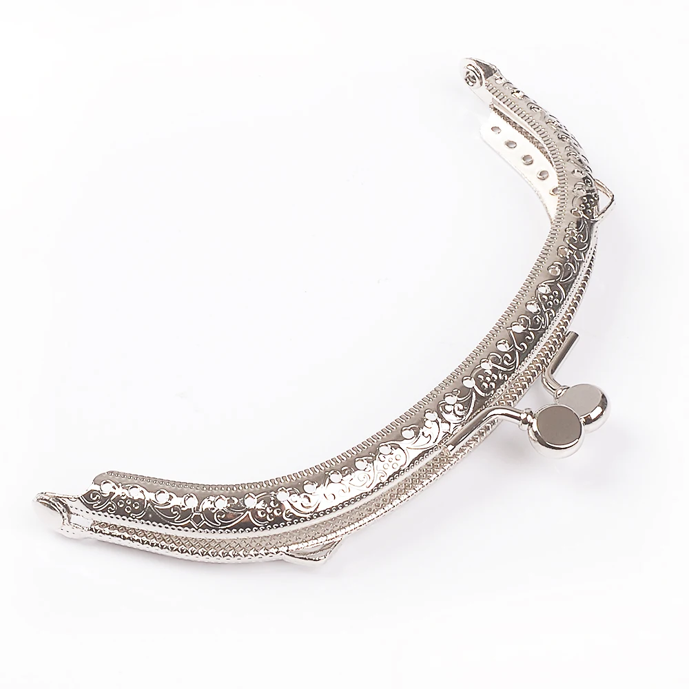 10pcs Lot 12.5cm Metal Purse Frame Handle for Clutch Bag Handbag Accessories Making Kiss Clasp Lock Antique Bronze Bags Hardware