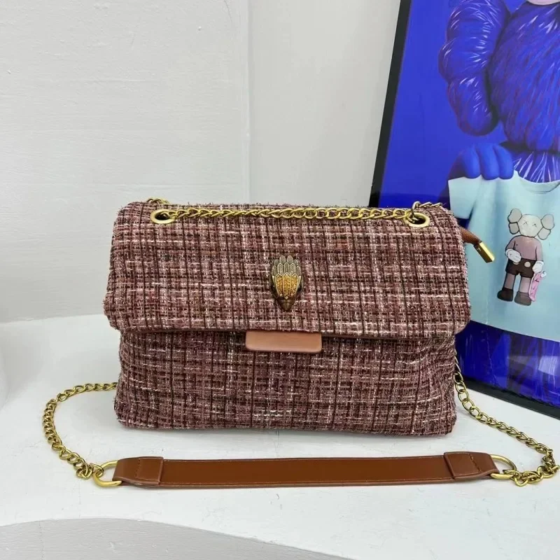 

Сумка Курта Гейгера, новинка, Сумка с головой орла, осень 2023, Высококачественная шерстяная сумка на цепочке, женская дизайнерская сумка через плечо