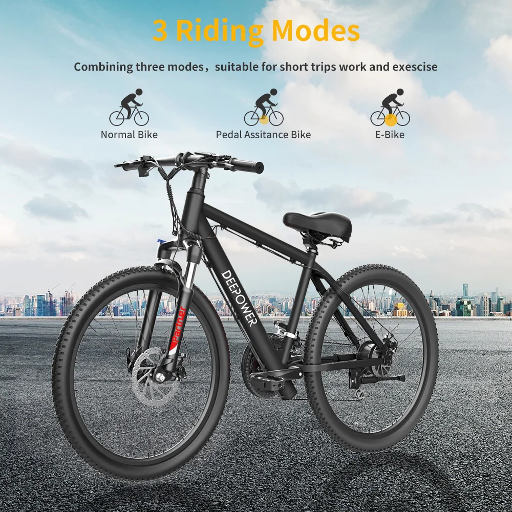 Electric Bike Wheel Self-locking 250W 36V 7.8Ah 26 Inch Shock Absorber Ebike Bicycle Portable Fold Aluminum AlloyMountain Ebike