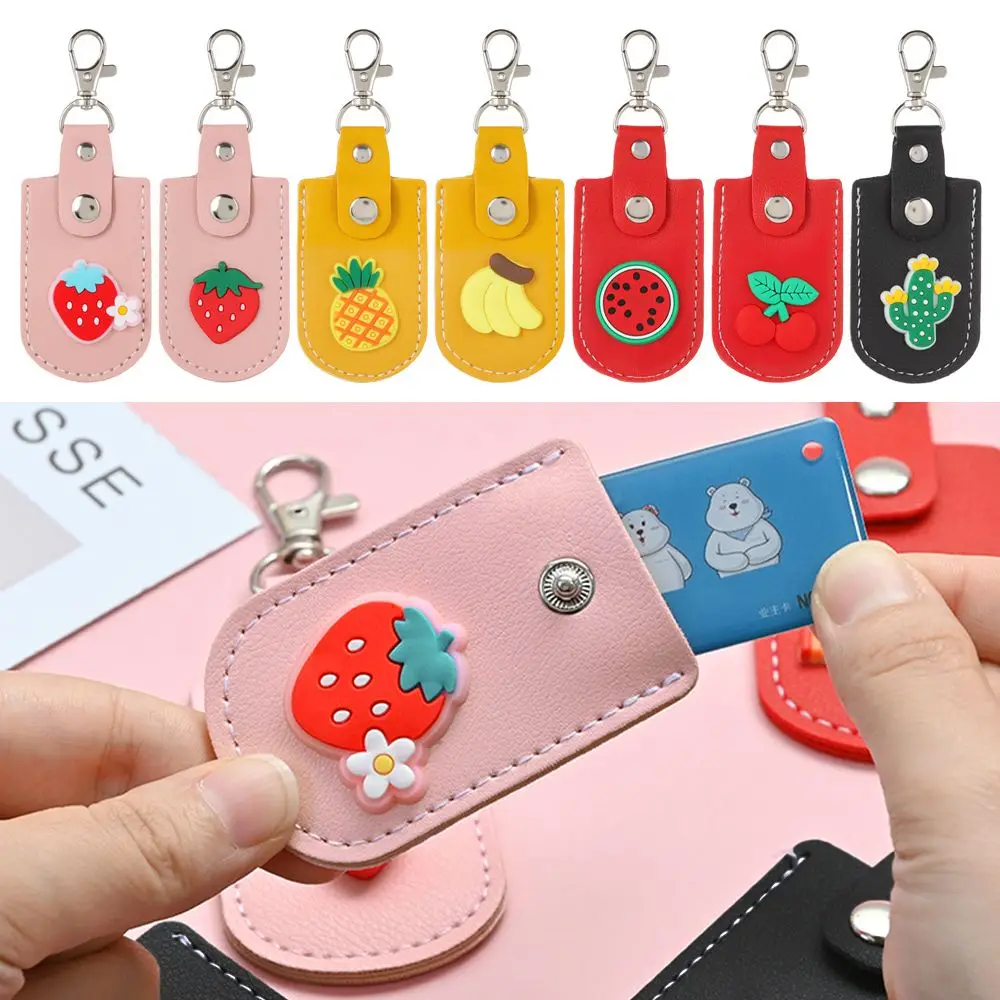 

Men Women Function With Keychain ID Card Sleeve PU Case Business Card Holder Credit Card Bag Access Card Protection