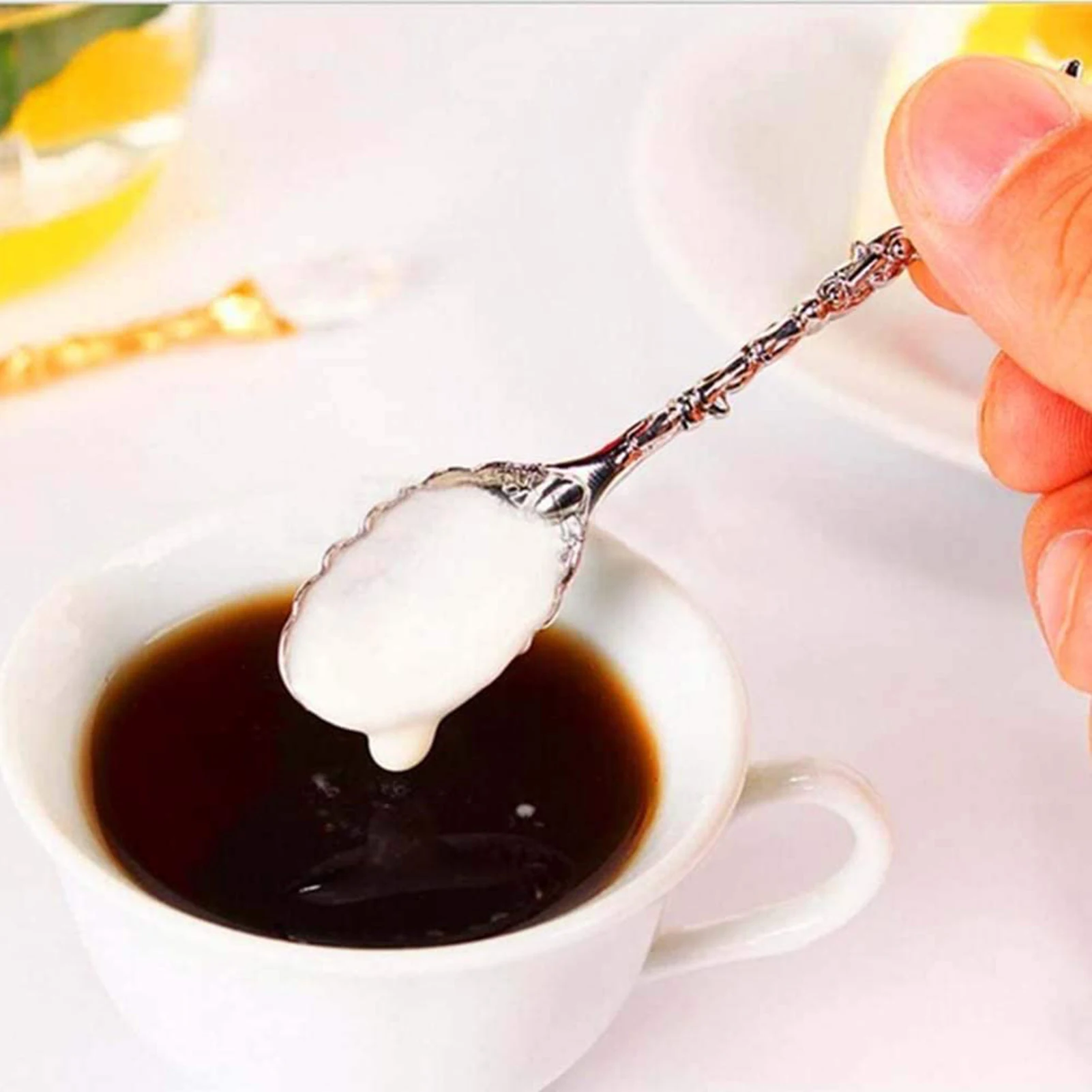 

5 шт., винтажные резные хрустальные ложки