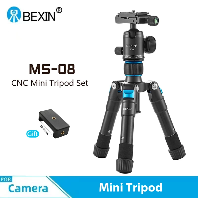 Портативный штатив BEXIN для мини-камеры с шаровой головкой на 360 градусов, легкий штатив для путешествий, настольный видеоштатив для цифровой зеркальной камеры, телефона