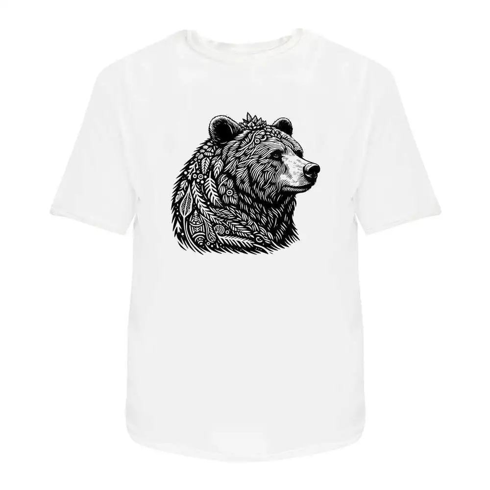 Хлопковые футболки Skandi Bear' с рисунком аниме для мужчин и женщин