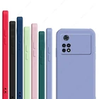 Чехол для Poco M4 Pro 4G, чехол для Xiaomi Poco M3 M4 Pro, Оригинальный чехол из жидкого силикона, бампер для телефона Poco X4 Pro X3 GT NFC F3, чехол