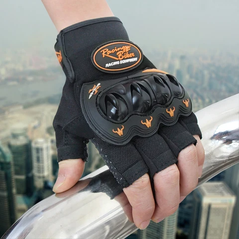 Мотоциклетные Перчатки, дышащие гоночные перчатки с открытыми пальцами, уличные спортивные защитные перчатки для езды на кросс-байке
