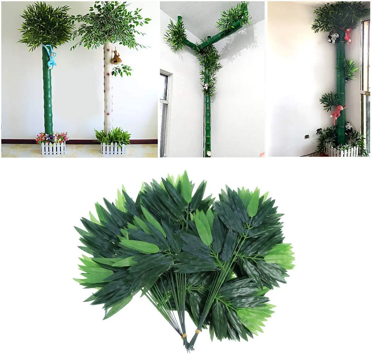 1 пакет Высококачественный искусственный бамбуковый пластиковый стебель