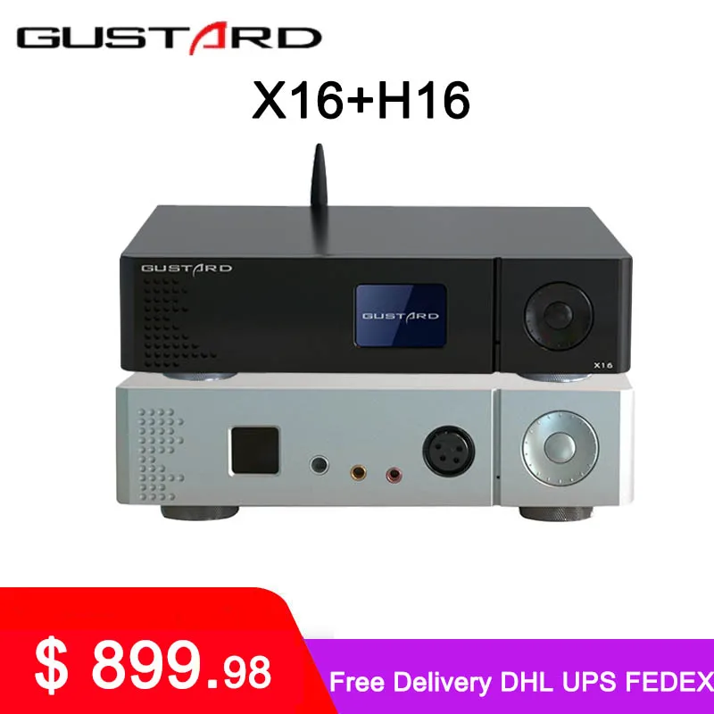 GUSTARD DAC-X16 MQA декодер + H16 усилитель для наушников полное декодирование dual ES9068 Bluetooth 5,0 DSD512 XU216 USB IIS X16