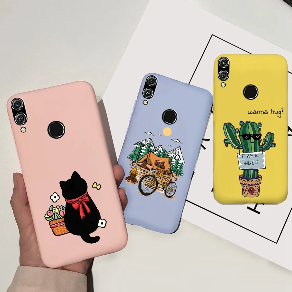 Фото Чехол для телефона Huawei Honor 8C 8X, Чехлы, чехол для Honor 8C, задние крышки, силиконовый милый чехол из ТПУ, бампер для Honor 8X, 8 X, 8S, мягкий чехол №5