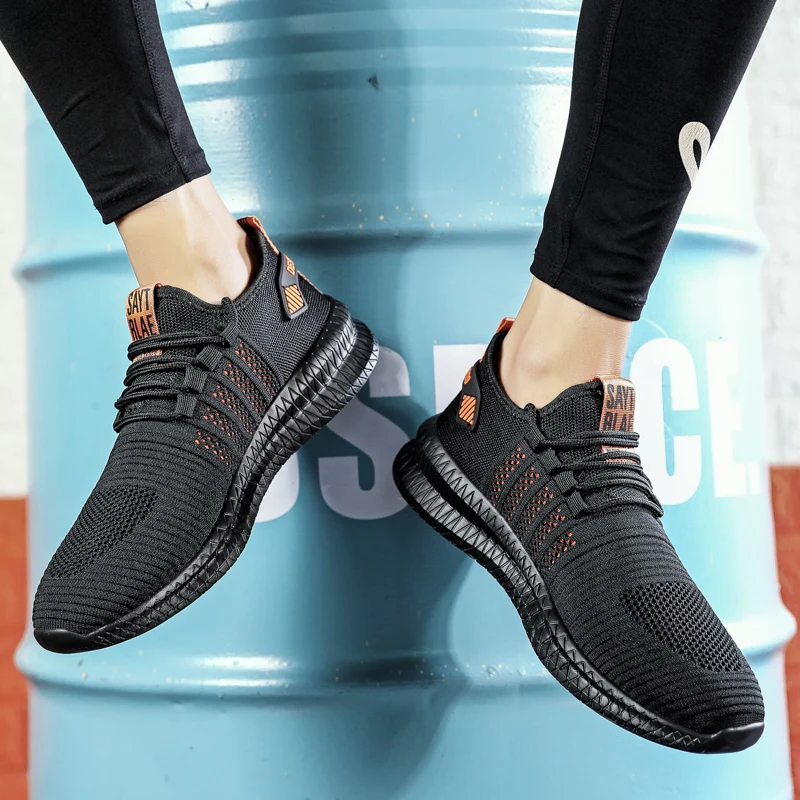 Men Casual Shoes 2023 New Lightweight Anti Slip Athletic Shoes Lace Up Mesh Breathable Walking Male Shoes Free Shipping