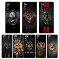 phone case for samsung a7 a52 a71 a72 a73 a91 m22 m30s m31s m33 m62 m52 f23 f42 5g 4g tpu case flag of the soviet union