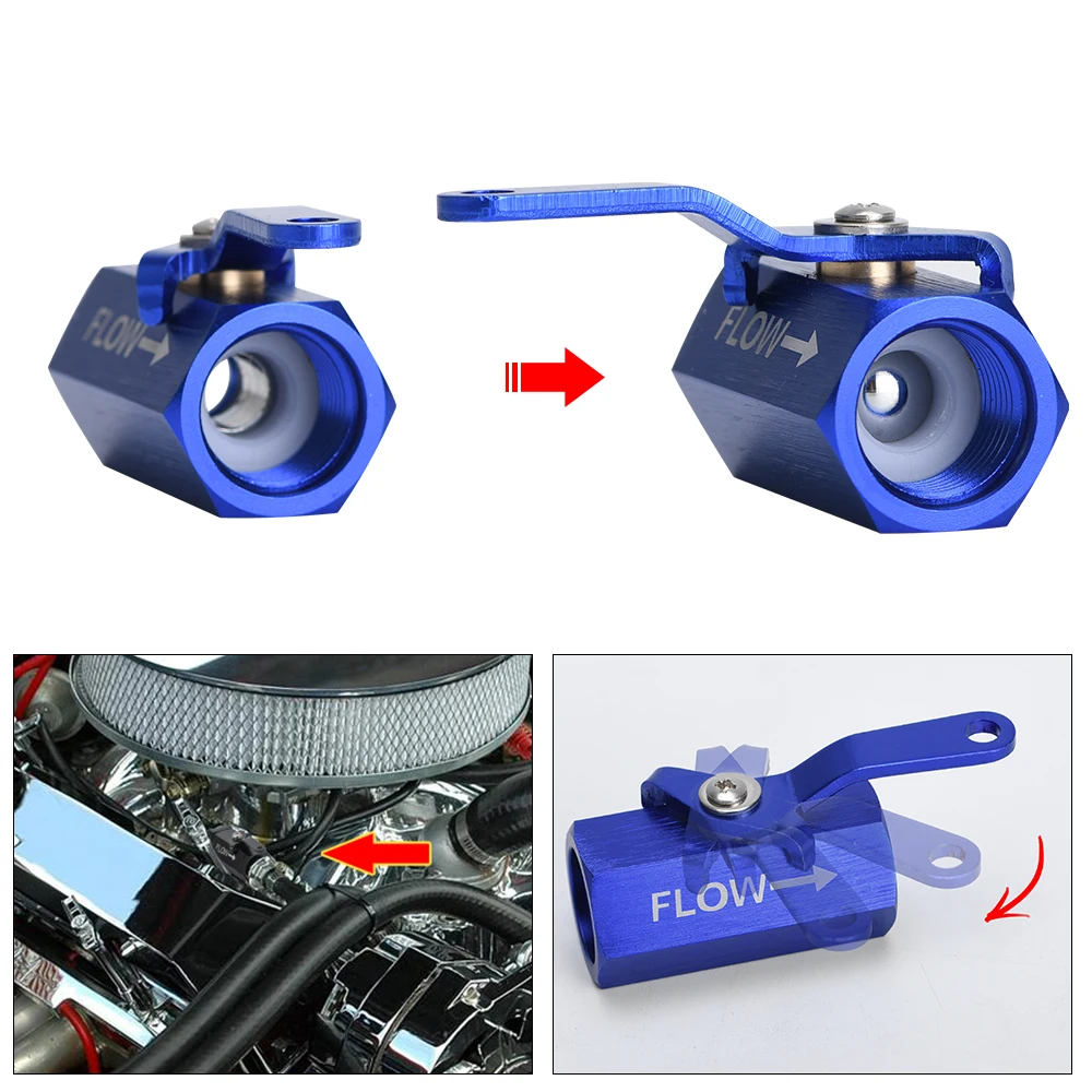 LIZHI- AN6 6AN Алюминиевый линейный топливный фильтр запорный клапан с кабельным