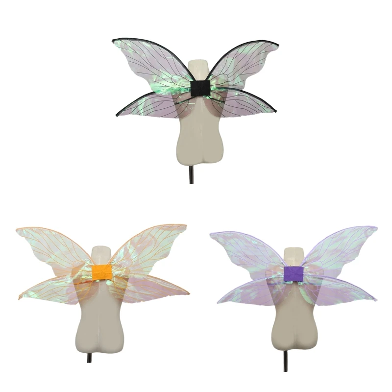 

Glitter Butterfly Wings for Girl Dress Up Costume for Play Halloween Party Favor