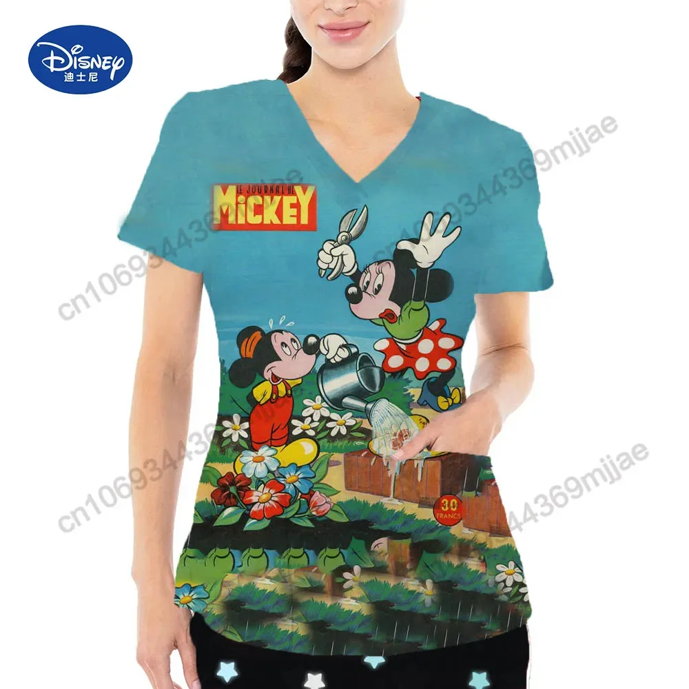 Женская одежда с V-образным вырезом женская летняя 2023 униформа медсестры