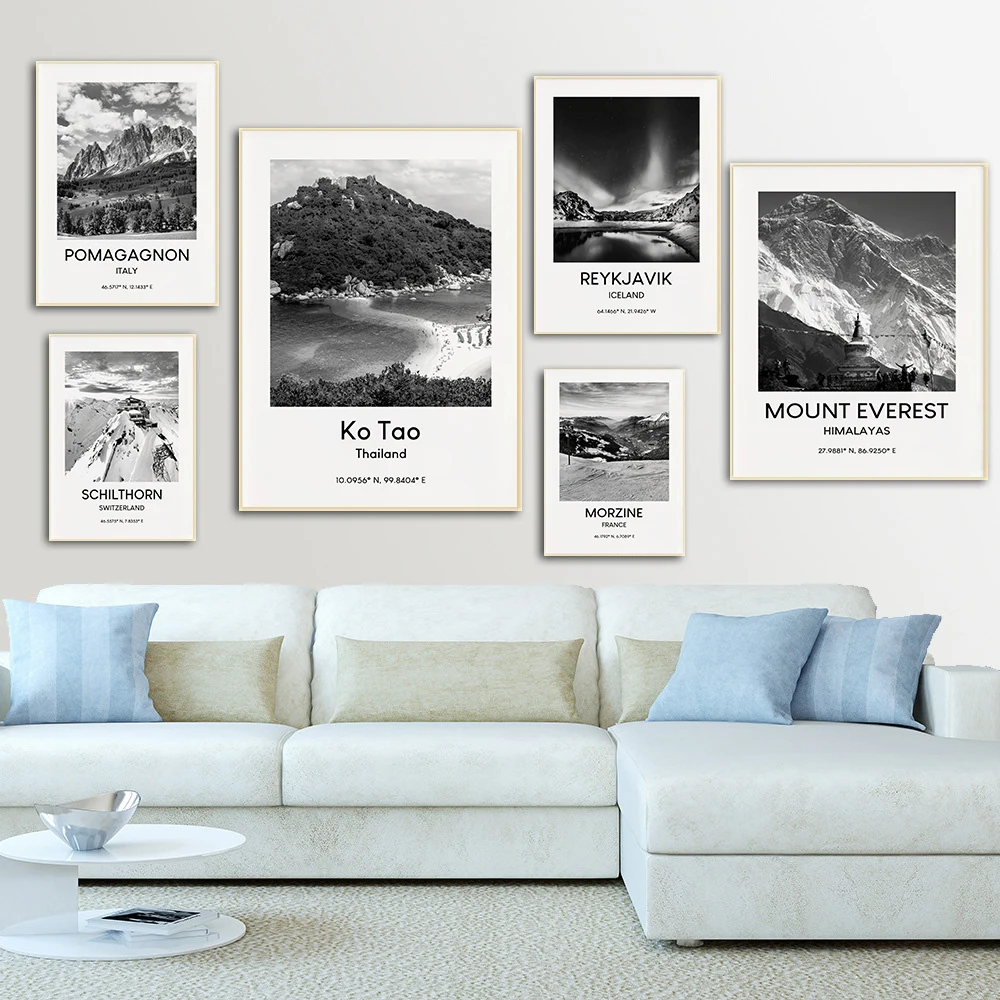 HD Печать на холсте Живопись крепление Everest Mont Blanc доломит винтажный пейзаж из