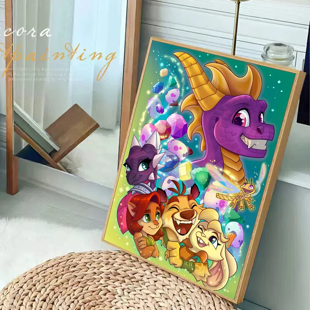S-Spyro R-Reignited T-Trilogy DIY Sticky Poster Fancy Wall Sticker For Living Room Bar Decoration Decor