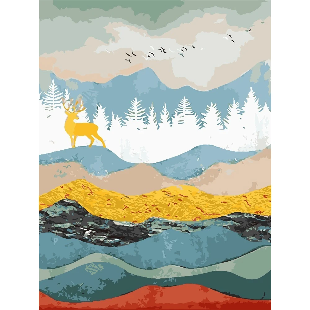 ściągany krajobraz górski wschód słońca wstępnie wydrukowany 11CT haft krzyżykowy pełny zestaw nici DMC Hobby dziewiarstwo biżuteria