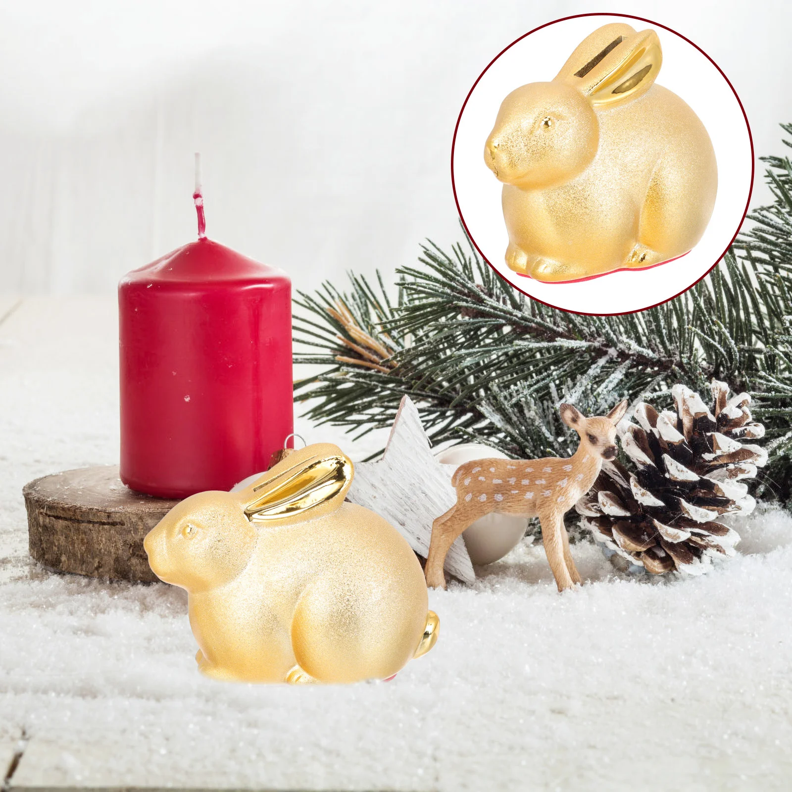 

Bank Piggy Bunny Rabbitsaving Jar Year Chinese Money Statue Zodiac Kids Pot Cartoon New Decoration Lovely Storage Change Box