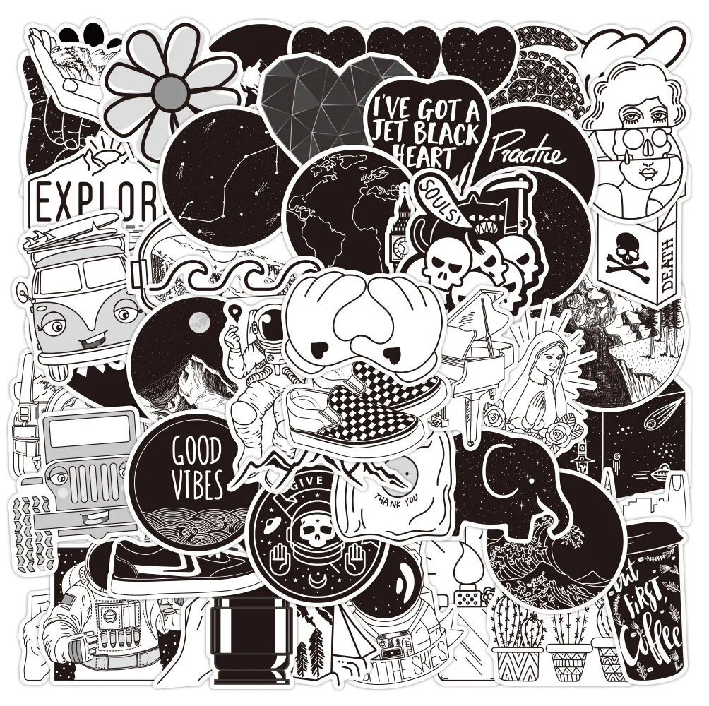 

10/30/50 шт., водонепроницаемые наклейки для скейтборда