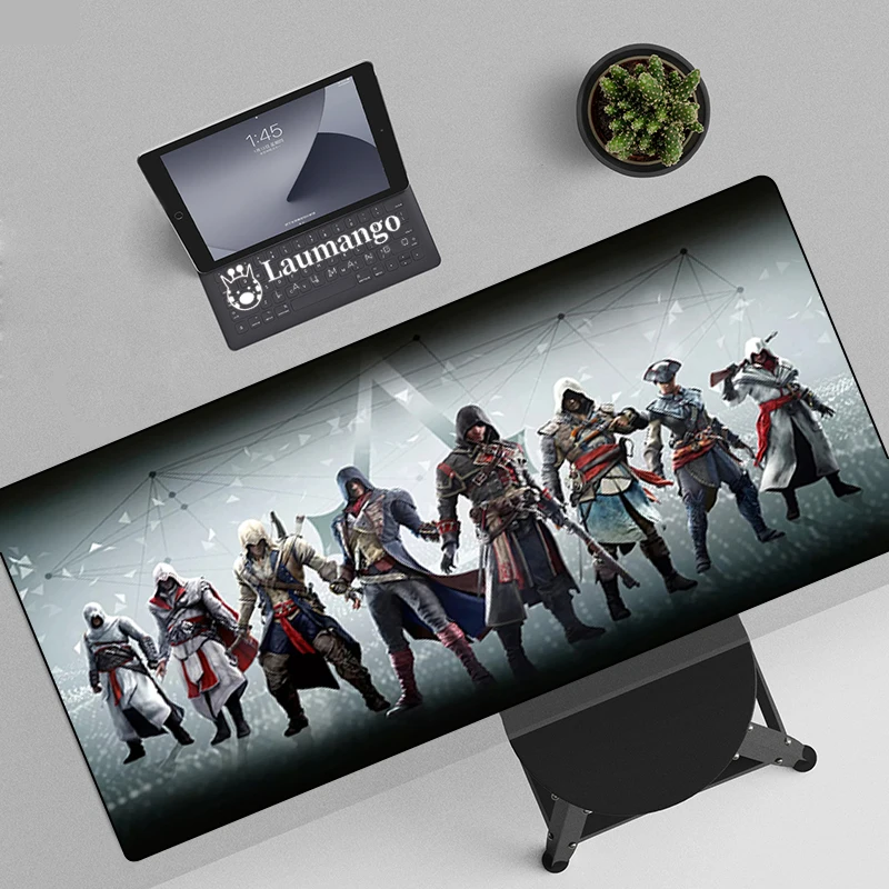 

Big Mousepepad Mouse Mats For Gamers Assassin's Creed Desk Mat Pc Accessories Gaming Cabinet Mousepad Xxl Gamer Keyboard Pad