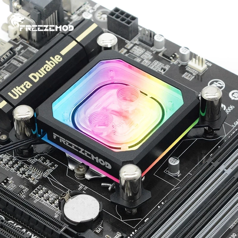 FREEZEMOD водяной блок ЦП для INTEL LGA 1151 115X 2011 5V 3pin RGB ПК водяное охлаждение 5 В 3PIN |