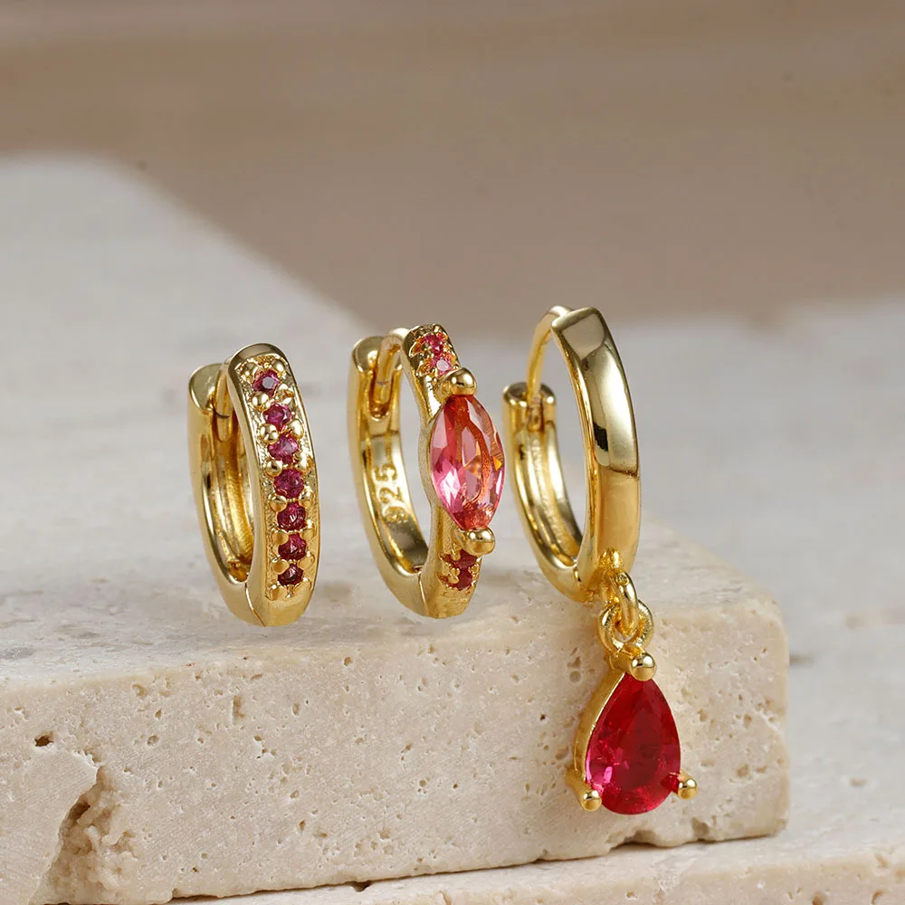 3 шт. винтажные серьги-кольца Huggie из нержавеющей стали для женщин крошечные с