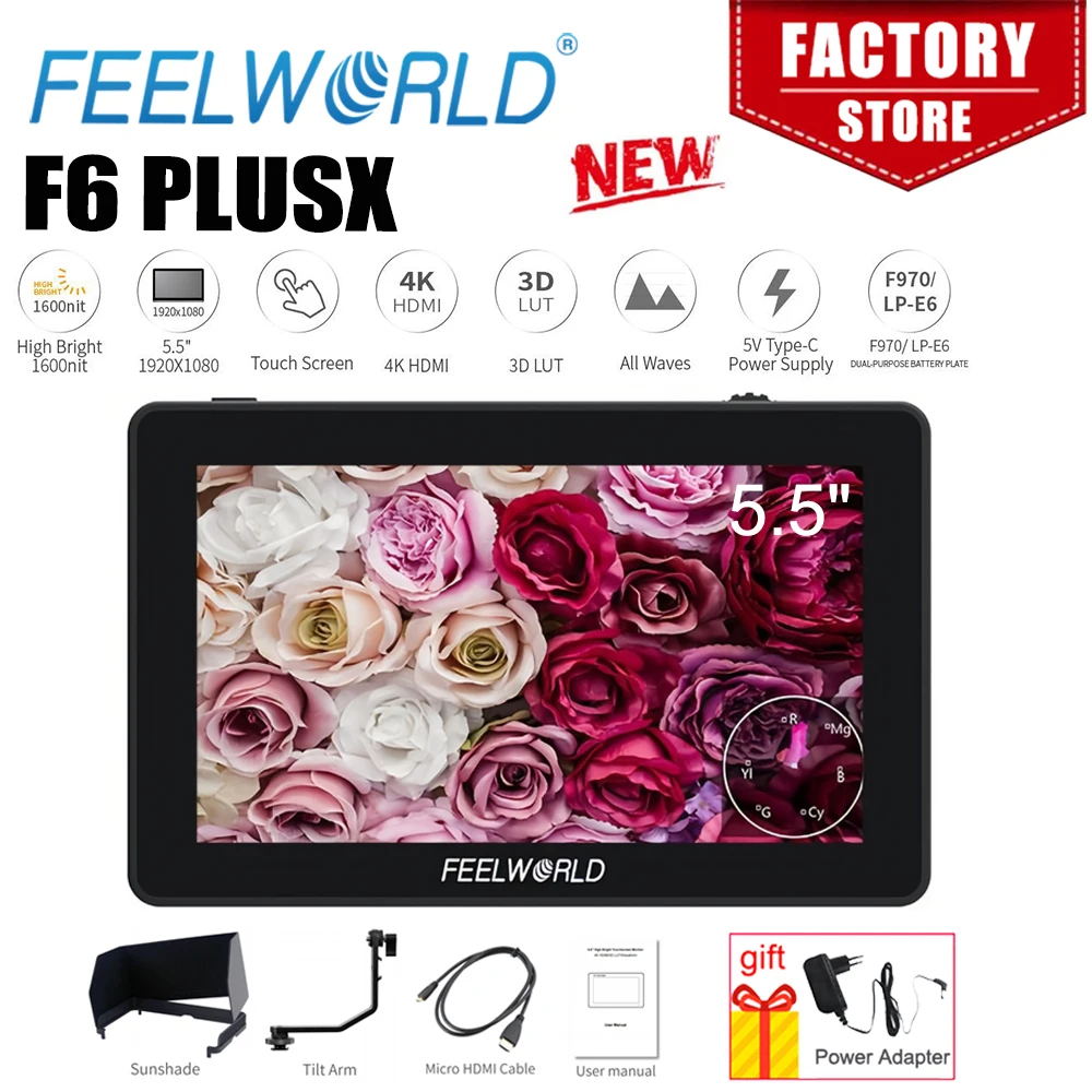 Сенсорный экран управления FEELWORLD F6PLUSX, 5,5 дюйма, IPS FHD1920x1080