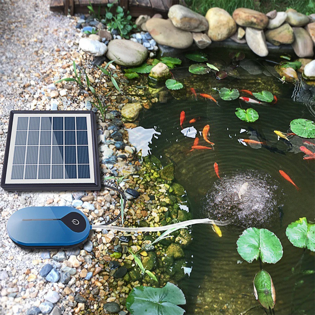 

Fish Tank Air Pump Solar Aquarium Aerator Oxygen Battery-Operated Fishing Oxygenation Mini Aeration Pumps Air-Compressor