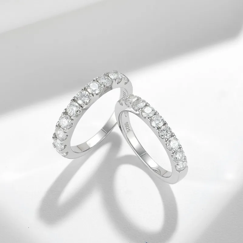 Следуйте за облаком 2 8/3 0 мм кольца вечности с муассанитом для женщин и мужчин