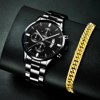 relogio masculino top luxury fashion mens watches men business casual stainless steel quartz wristwatch male gold bracelet clock