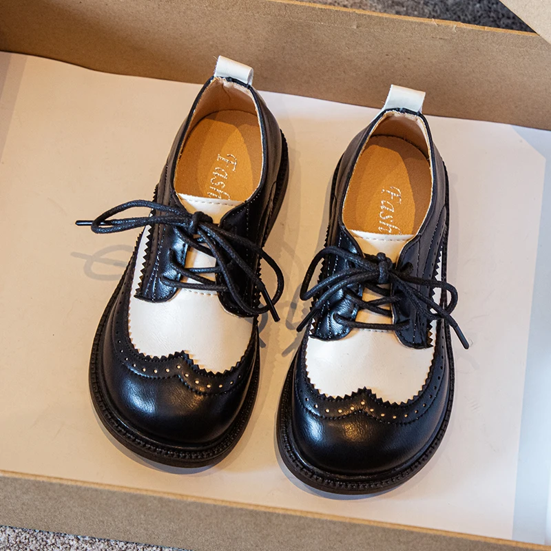 

Boys in the spring and autumn new style pop performance small leather shoes girls fashion casual performance children's shoes