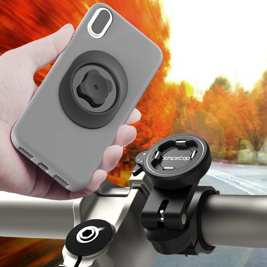Universal Motorcycle Bike Phone Holder Mountain Bike Moto Aluminum Quick Release Mount Bicycle Stand Handlebar Bracket 2ND gen