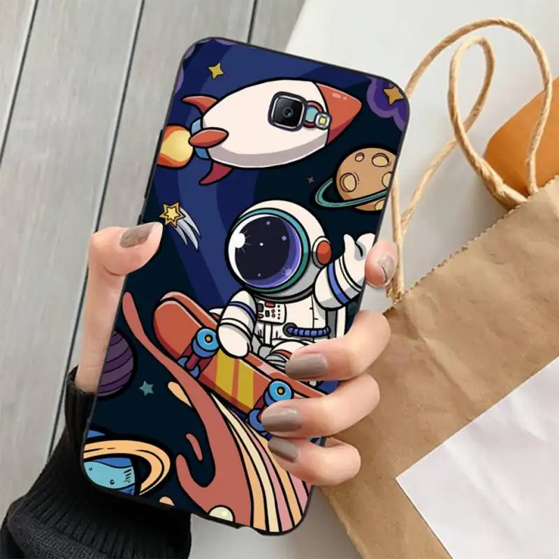 Astronaut Cartoon Phone Case for Samsung J 2 3 4 5 6 7 8 prime plus 2018 2017 2016 core