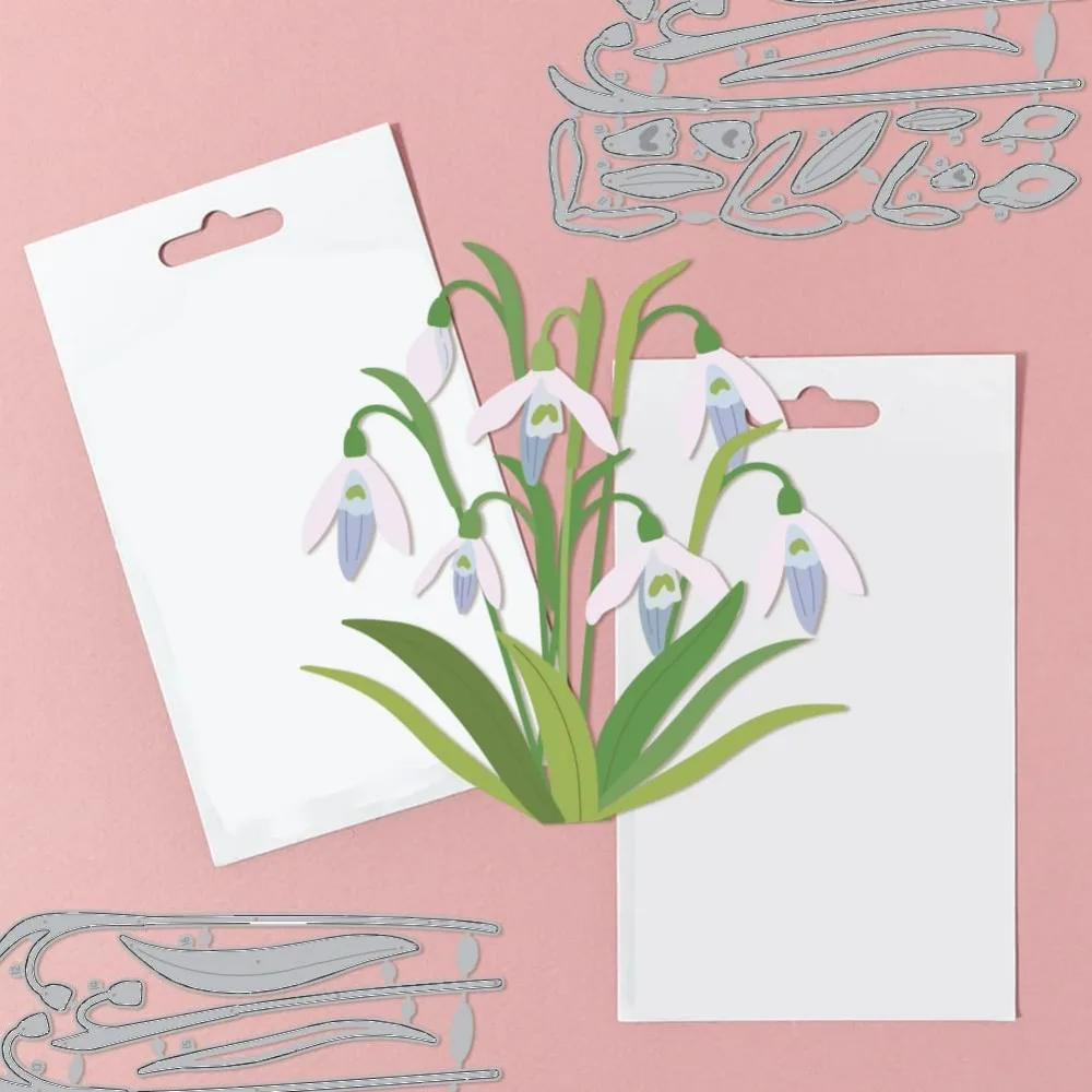 Подснежные цветы вырубные штампы для изготовления карт металлические