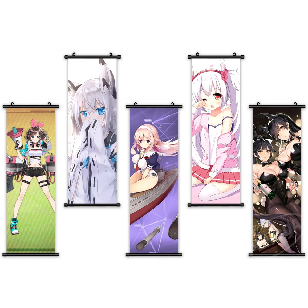 

Canvas Azur Lane Home Decoration Anime Wall Artwork Painting Game Plastic Hanging Scrolls Kizuna AI Print Modern Picture Poster