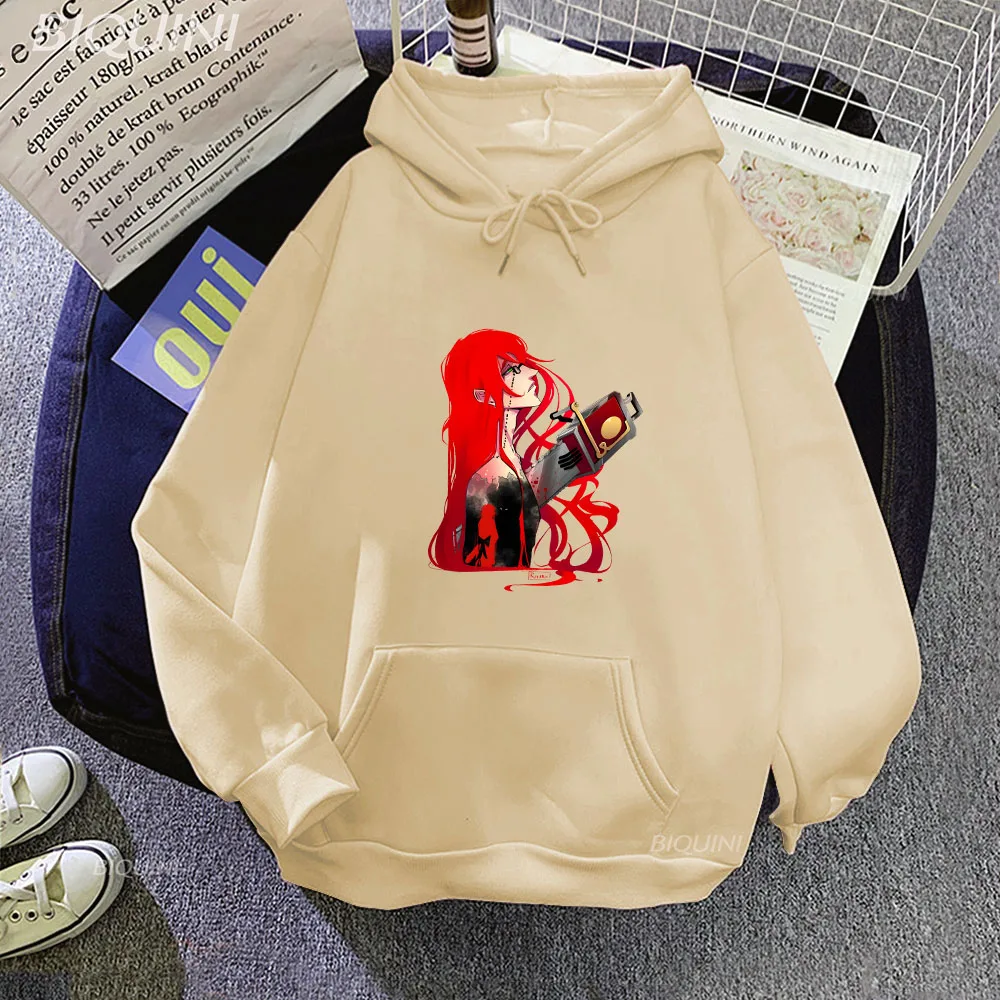 

Black Butler Kuroshitsuji Grell Sutcliff Women Hoodie Korean Style Loose Pullover Anime Clothes Sweatshirt Winter Fleece Hoody