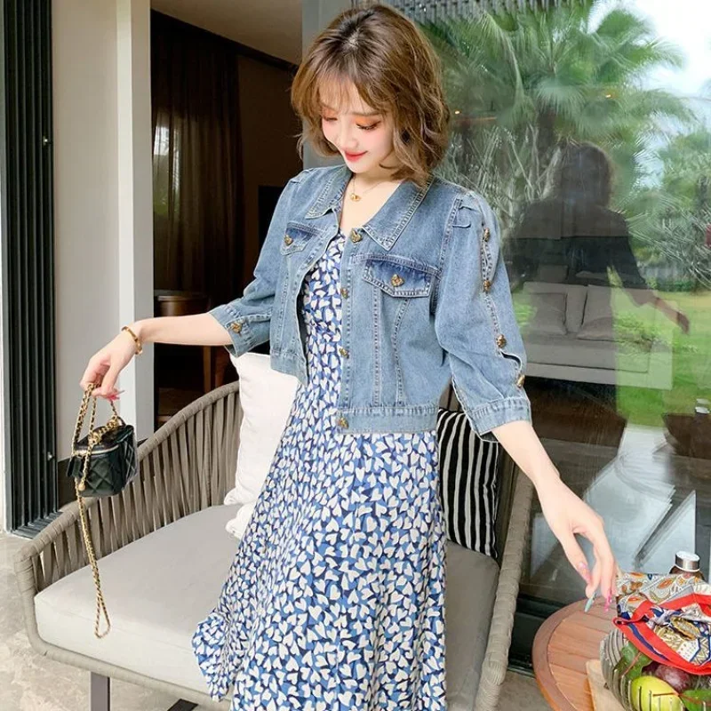 Верхняя одежда женские джинсы пальто короткие джинсовые куртки весенне-осенняя