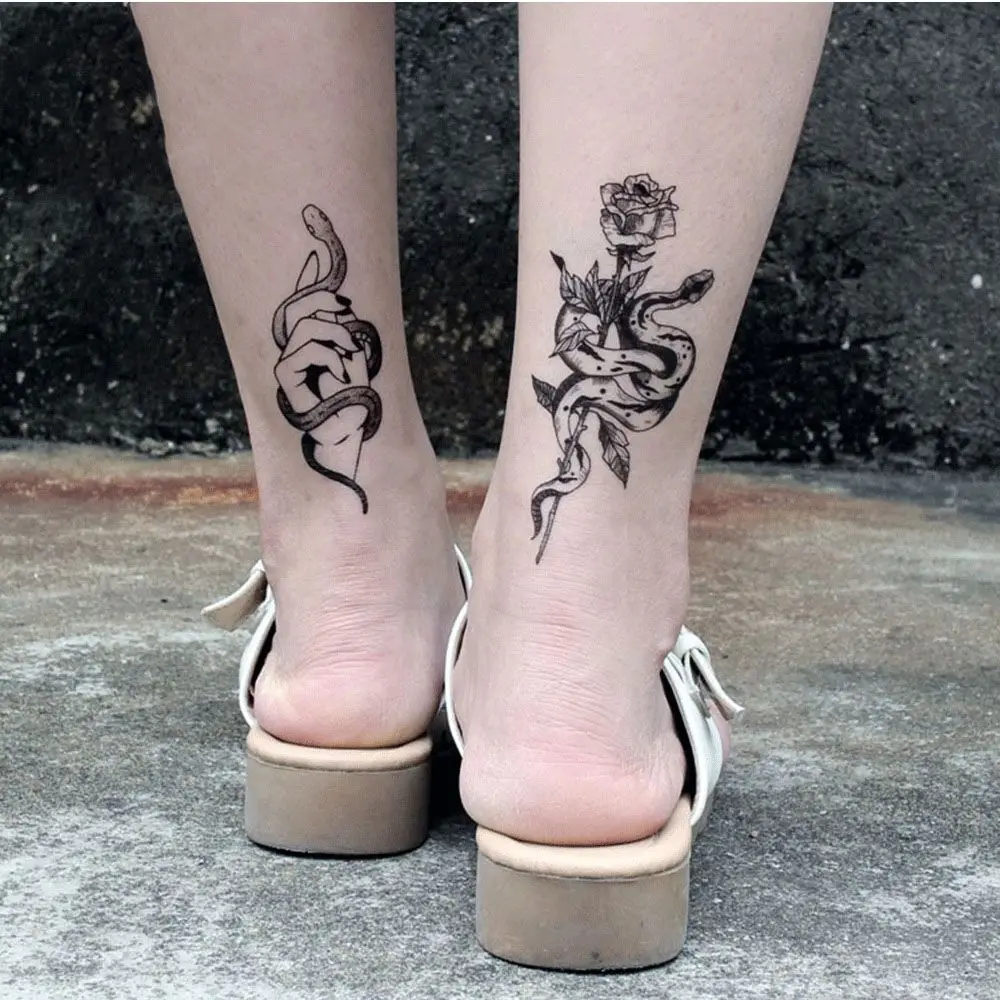 Искусственная кожа искусственная роза панда змея красота тату для детей женское