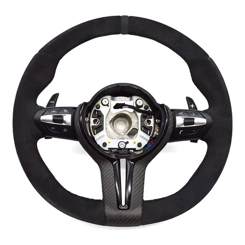 Для BMW F30 F10 F20 F22/23/44/F32/F33/36 полная алькантара из углеродного волокна многофункциональный руль в сборе