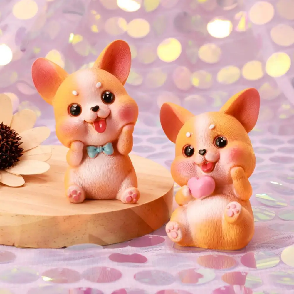 

Car Decoration Statue Puppy Exquisite Resin Vehicle Dog Ornament for Decoration