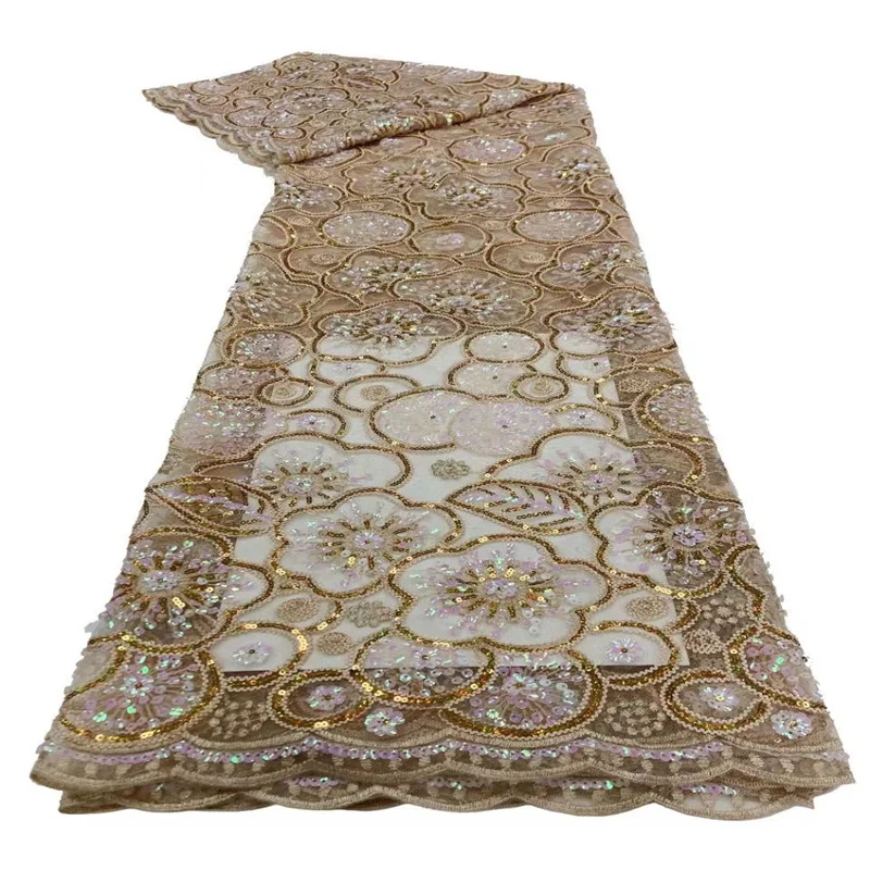 

Новейшее Африканское кружево 2023, высококачественные блестки, нигерийская французская Тюлевая кружевная ткань с вышивкой для женщин