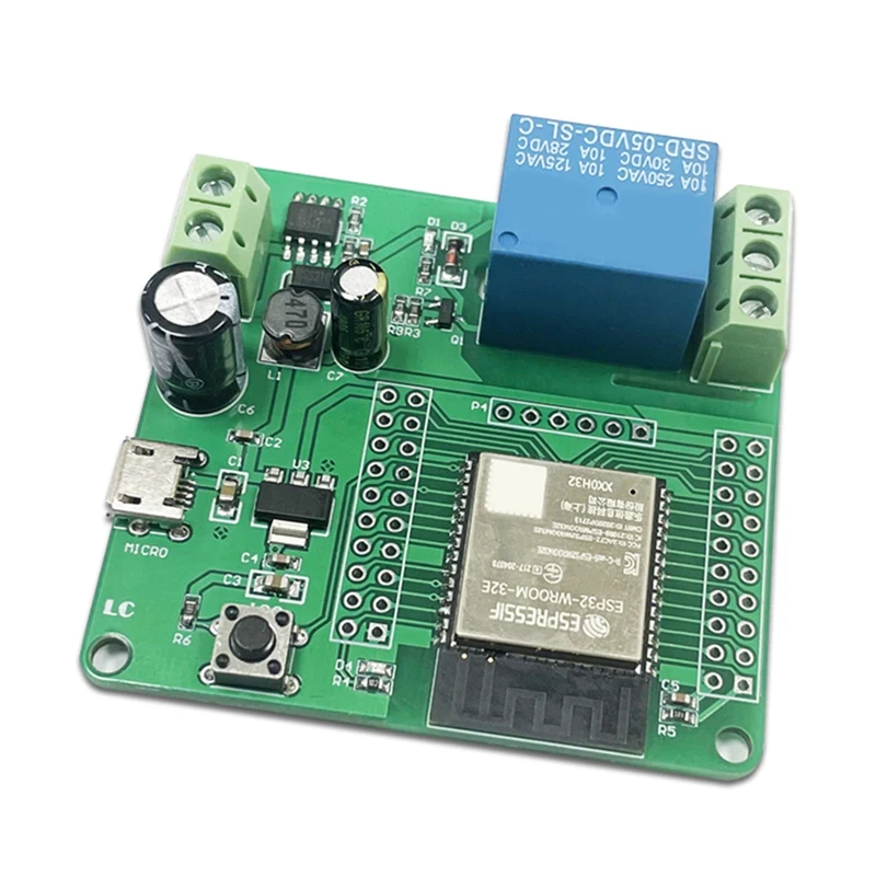 1 шт. зеленый источник питания DC5-60 в ESP32 макетная плата один релейный модуль ESP32-WROOM