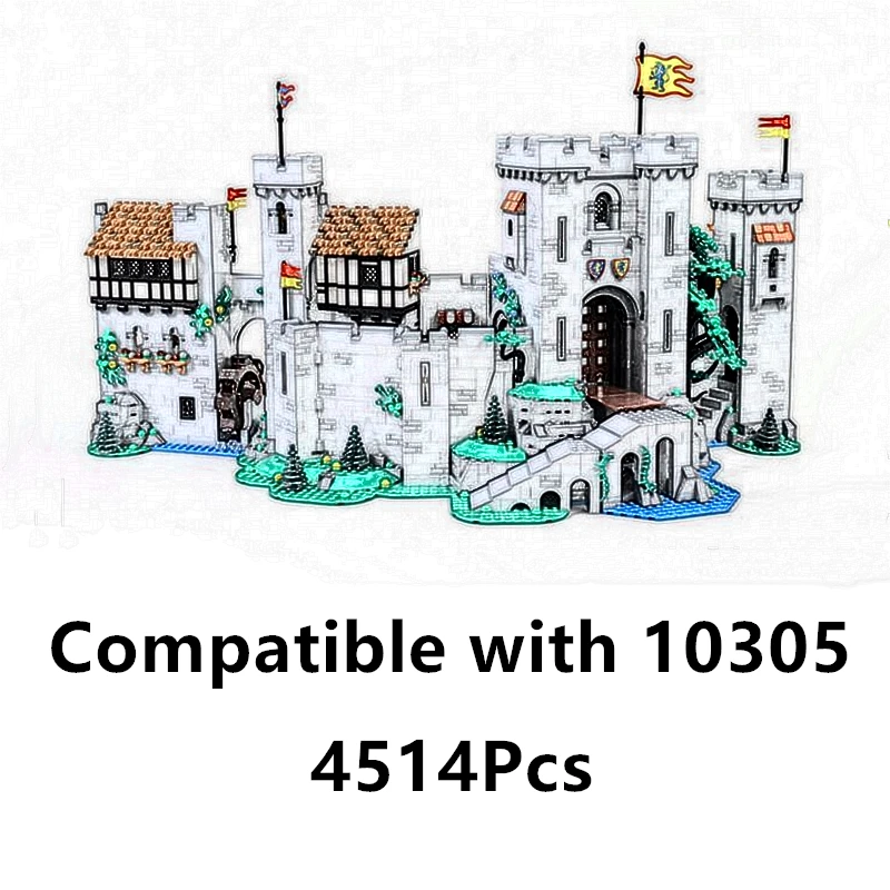 

В наличии 85666 4514 шт. модель замка лев Король строительные блоки кирпичи сборка подарок на день рождения Рождество игрушки Совместимые 10305