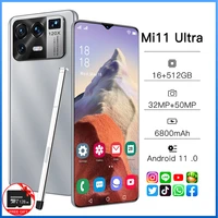 Mi11 Ultra 6 7 Inch Smartphone 16 512G 6800mAh 32 50MP Face Unlocked Original Android Phone Full Screen Mobile Phone 2021