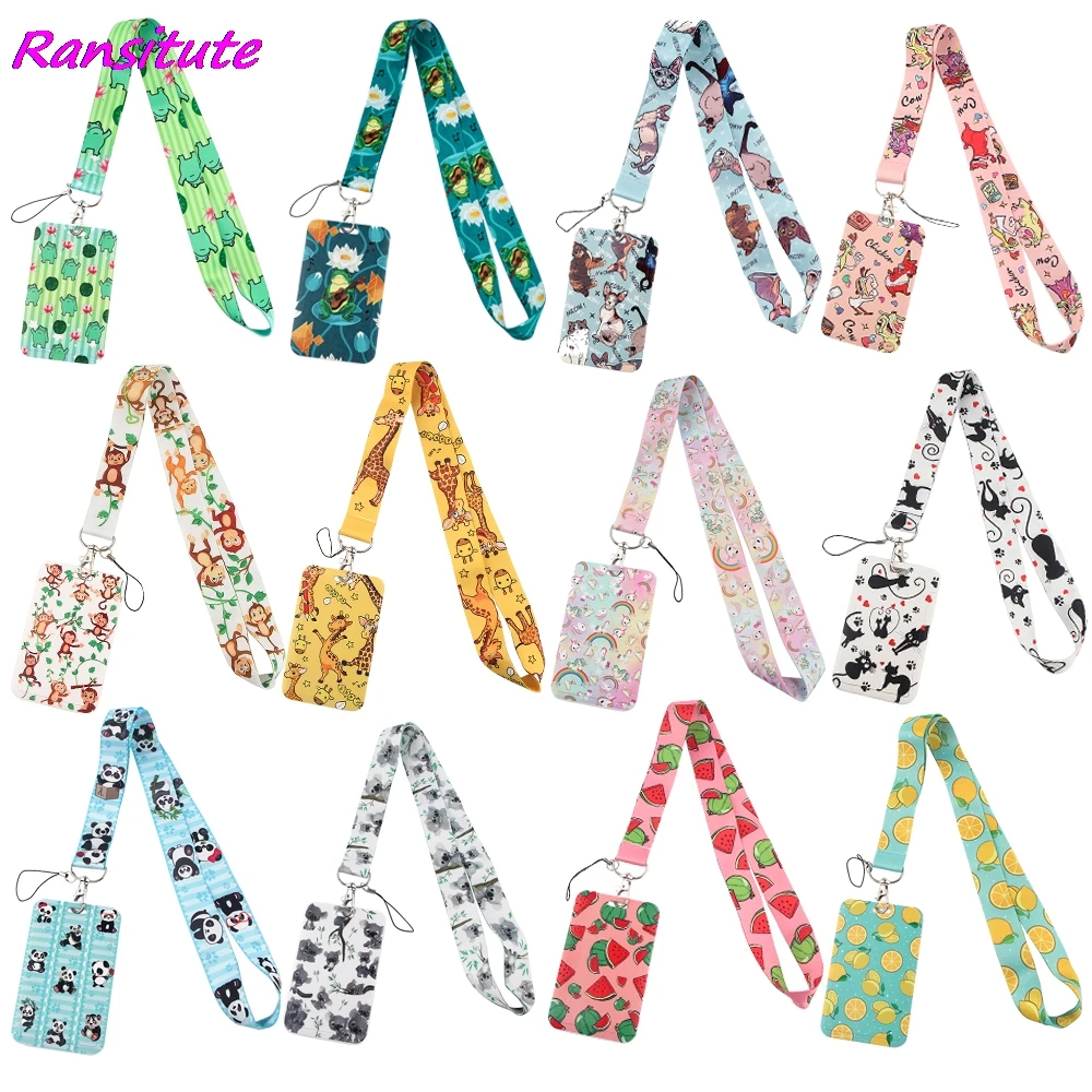 

Cartoon Lanyard Card Holder ID Credit Bank Business Card Students Neck Lanyard