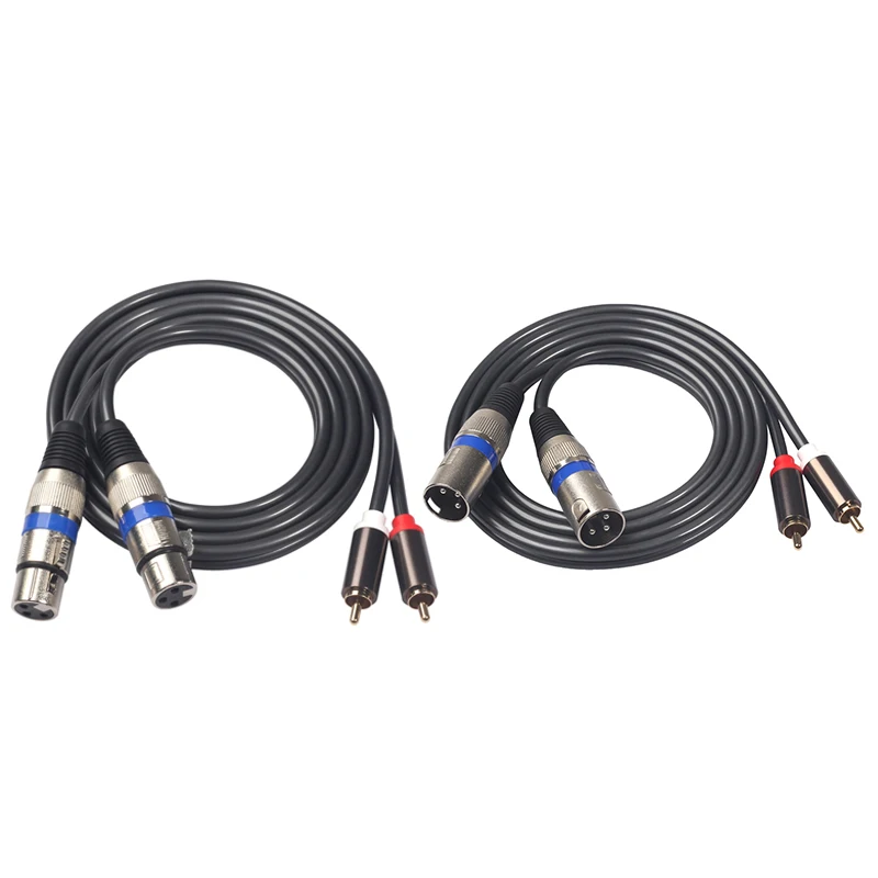 

Кабель 2 шт.: 1 шт., 2 штекера Rca на Xlr, 3-контактный Женский усилитель микшерной консоли и 1 шт. двойной кабель Rca-Xlr папа 2 шт. на 2 шт.