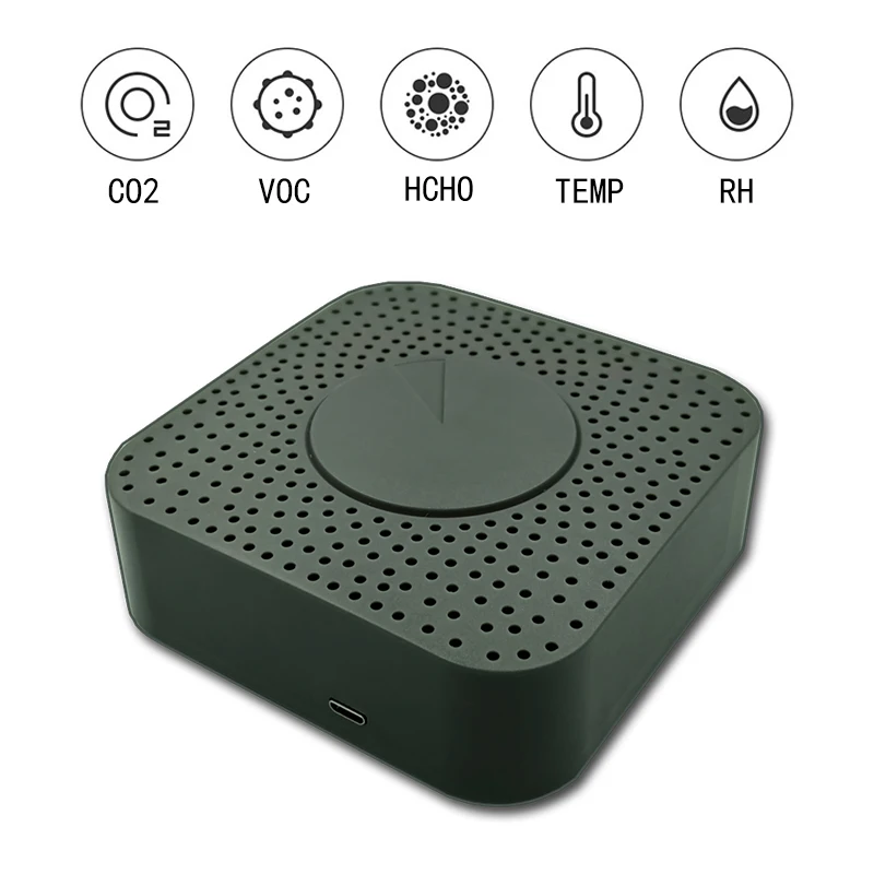

Tuya Temperatur Humidity Sensor Tuya Zigbee Co2 Voc Gas Detector Sensor Smart Air Box 80 Decibels Alarm Zigbee 3.0 Household