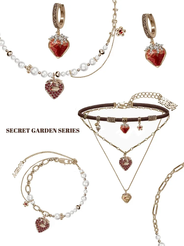 MASW оригинальный дизайн Senior Sense красивая красная клубничная заколка для волос