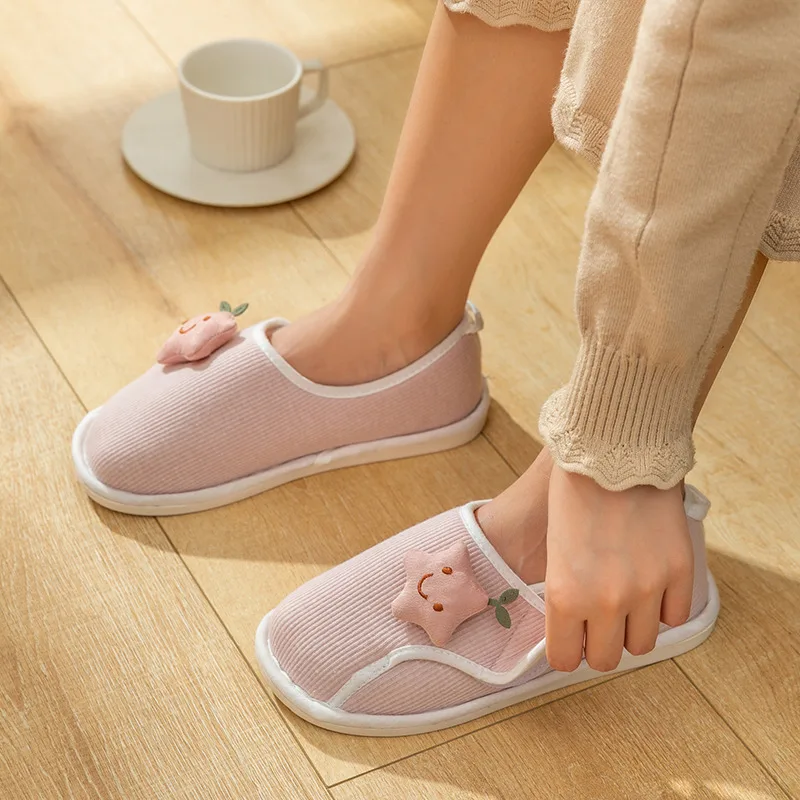 Новая мягкая и дышащая женская домашняя обувь на плоской подошве тапочки женские