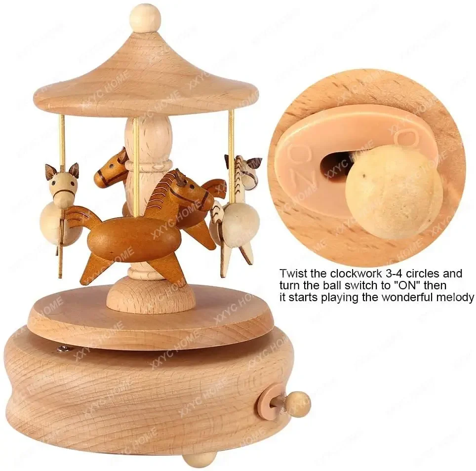 Деревянная вращающаяся подставка для домашнего декора положительная деревянная